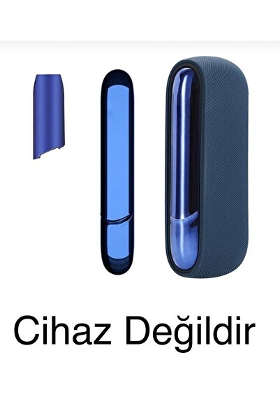 Zigver Iqos Duo 3.0 Modeli Için Koruma Kılıf Seti Dark Blue(HEETS ILE ÇALIŞAN...