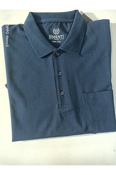 SİMENTİ Plus Size Collar Pocket Pique T-Shirt