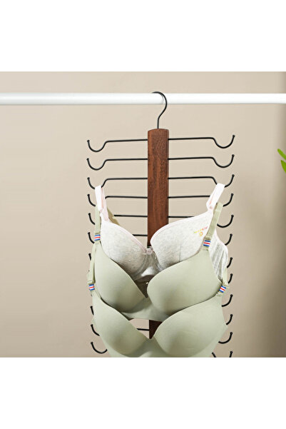 Viyogo Umeras pliabil din lemn si otel cu 12 suporturi pentru sutien, 53.5 cm x 30 cm