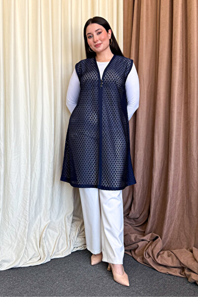 ModaPlaza Жіночий B.Beden мереживний довгий жилет 260