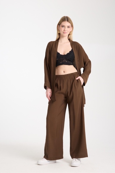 Su Moda Women's Clothing Mother Kimona -Pants Summer Modal Fabric Comfortable Fit Set