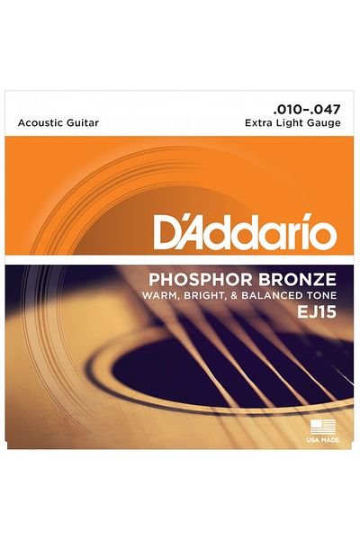 Daddario D'Addario Extra Light Acoustic Guitar String 0.10-0.47 Ej15
