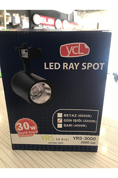 YÜCEL 30 W YCL LED RAY SPOT GÜNIŞIĞI 3200 kelvin SİYAH KASA