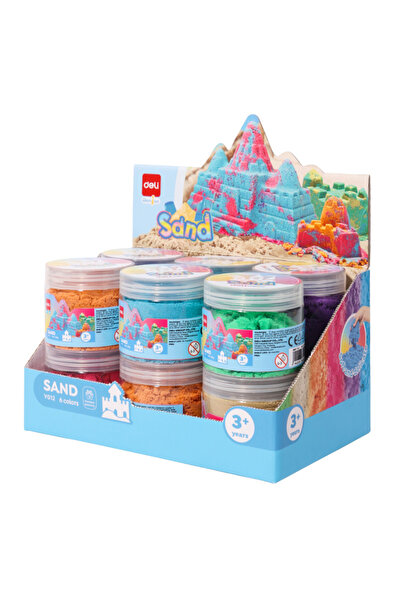 Deli Borcan cu nisip Kinetic 150g, diverse culori, Deli