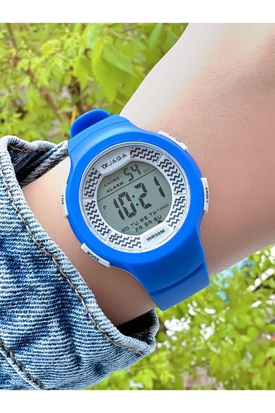 Ferrucci Jaga Digital Blue Silicone Cordon Men's Wristwatch