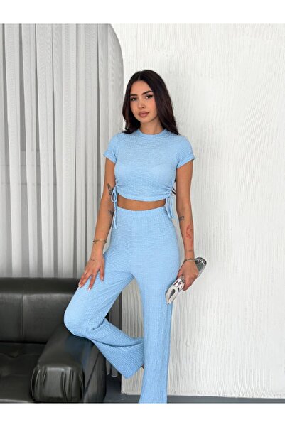 winmoda GOFRE SET OD TKANINE GORNJI-DONJI DEO / LEŽERAN SET / SET OD LIKRKE