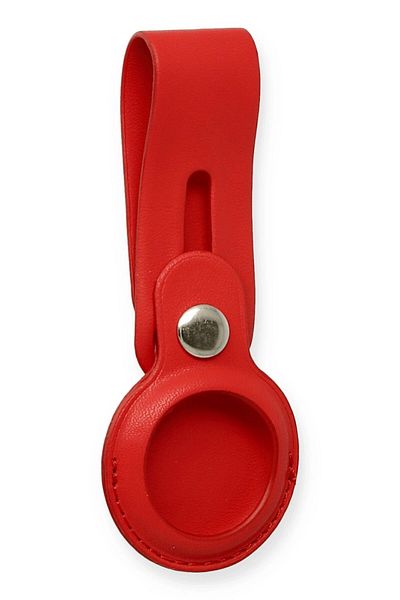 NewFace Leather Case with Airtag Strap - Red Zrnet