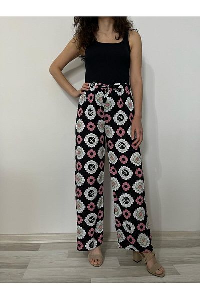 520CK Woman's Elastic Waisted Loose Leg Viscose - Summer Pants