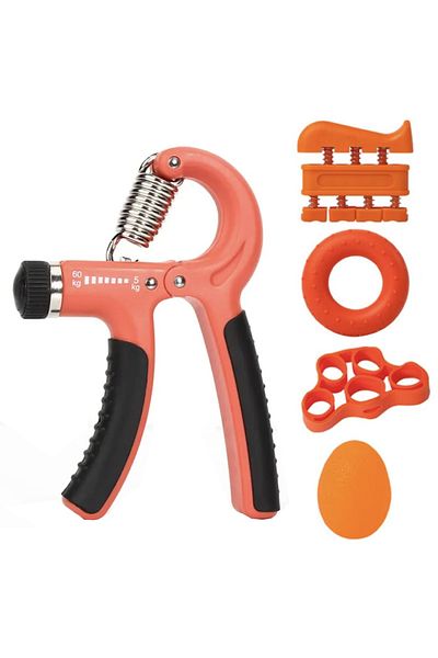 PUFO Set flexor cu 4 accesorii pentru antebraț și relaxare antistres, portocaliu
