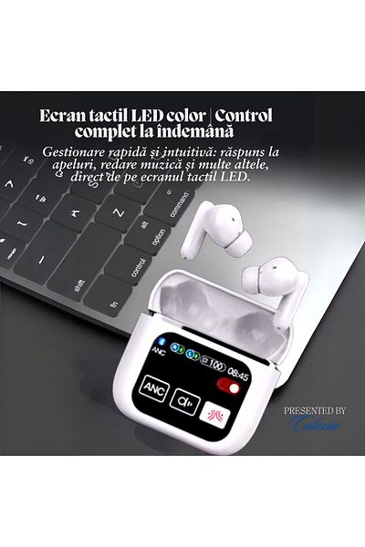 OEM Căști Wireless Pure Bass, Bluetooth 5.4, Led 1.9", Anc/enc, Bass 9d, Ios/android, Autonomie 6h