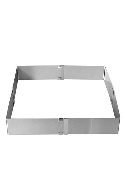 PUFO Formă metalică reglabilă pentru tort, pentru fursecuri, argintie
