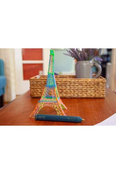 ZENVİVA Pink Color 3D Pen + 3 Colors Total 10 Meters Pla Filament + Template