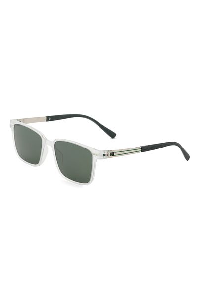 Angel Eyes Rectangle Design Gray Frame Green Glass Polarized Glasses Women&Men