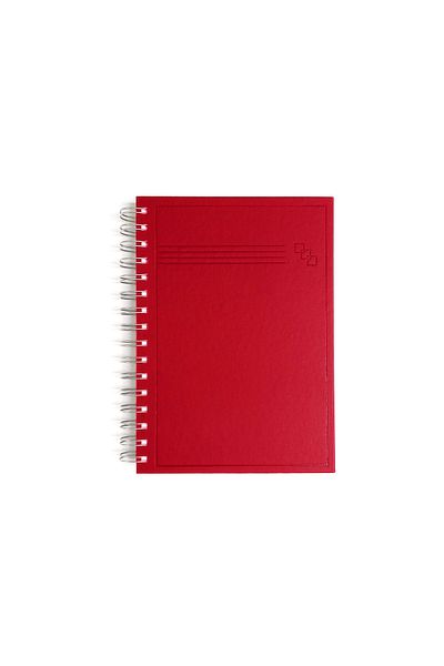 Arhi Design A5 Undated Spiral Notebook, 200 FILES/400 pages, Red PLASTIC COVER, 2 PCS/SET