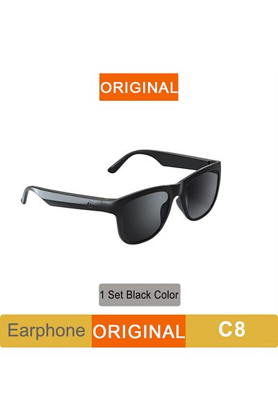 Choice C8 Black New Lecoo C8 Smart Glasses Original Headset Wireless Bluetooth 5.0 Sunglasses Headset Outdo