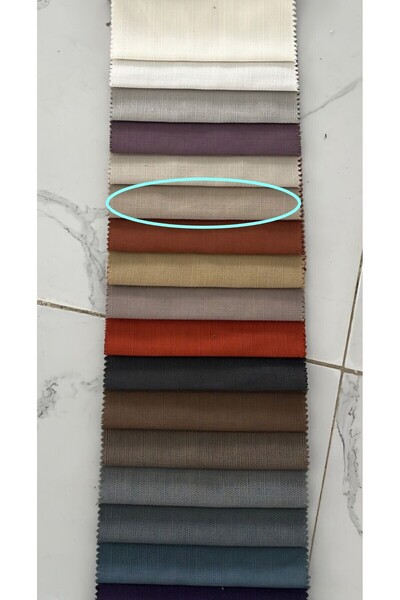 venedik home Dark Beige Color Milas Linen Background Curtain 1X3 Frequent Pleats Custom Made (4 Bulk Accessories Gift)