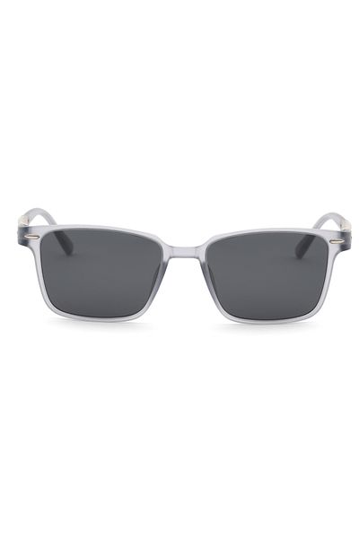 Angel Eyes Rectangle Design Gray Frame Black Glass Polarized Glasses Women&Men