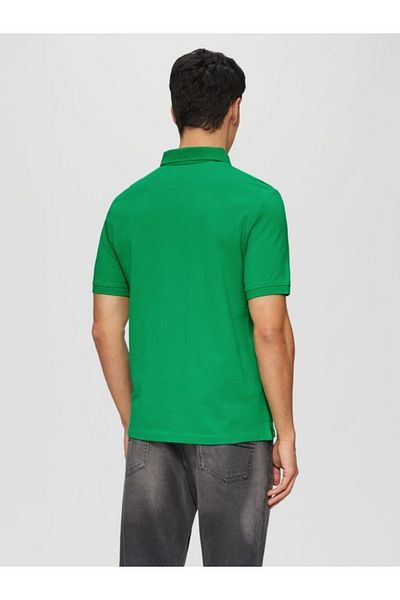 s.Oliver Men's Polo Shirt, Cotton, Regular Fit, Logo, Emerald Green, L