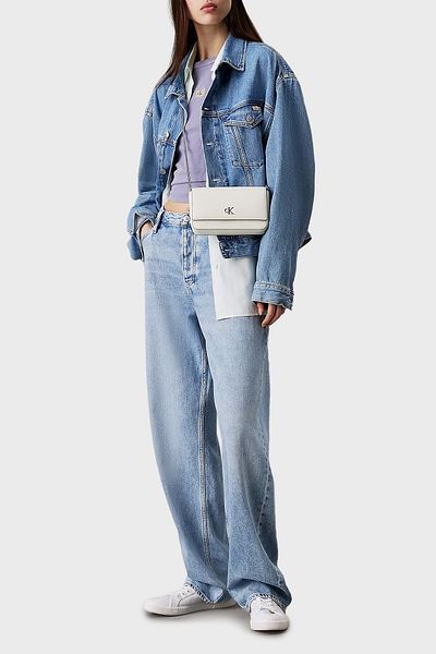 Calvin Klein Minimal Monogram Ew Flap Ph/Cb19 Women's Crossbody Bag Lv04K1027G-Cjh