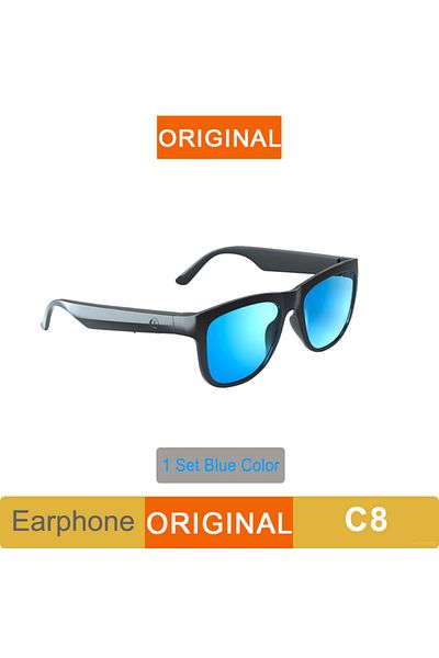 Choice C8 Blue New Lecoo C8 Smart Glasses Original Headset Wireless Bluetooth 5.0 Sunglasses Headset Outdoo