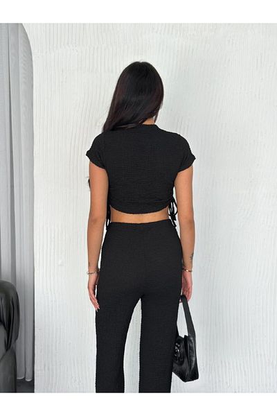 winmoda Seersucker Fabric Bottom-Top Set / Daily Set / Lycra Set