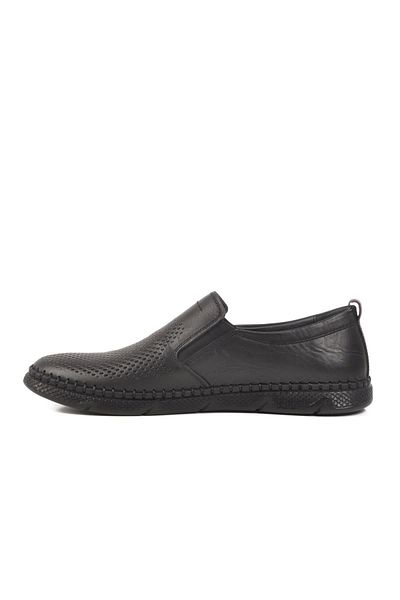 WALKWAY 3Y1671-172 m Black Genuine Leather Men's Summer Casual Shoes