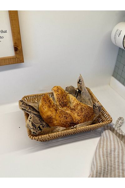 BUCOLIC Rattan Multi-Purpose Basket / Bread Bowl / Fruit Bowl Rectangular