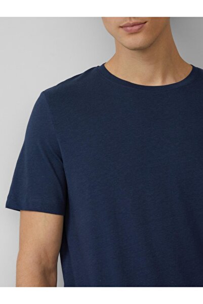 s.Oliver Tricou bărbătesc, croială regulată, confecționat din amestec de in și bumbac, bleumarin închis, 2XL