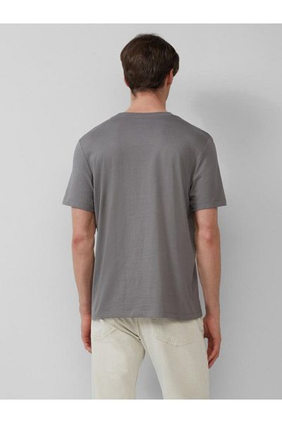 s.Oliver Men's Regular Fit Cotton Crew Neck T-shirt, Grey, Xl