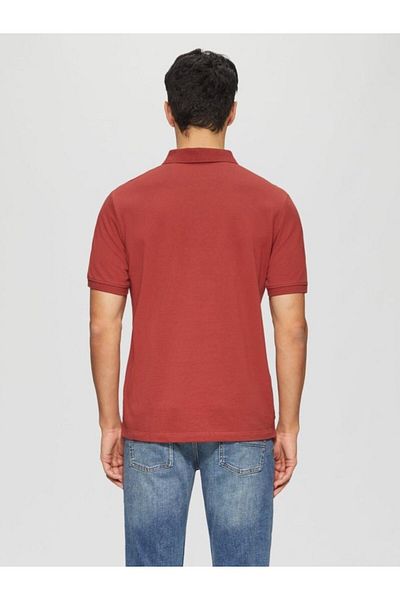 s.Oliver Men's Polo Shirt, Cotton, Regular Fit, Logo, Red, L