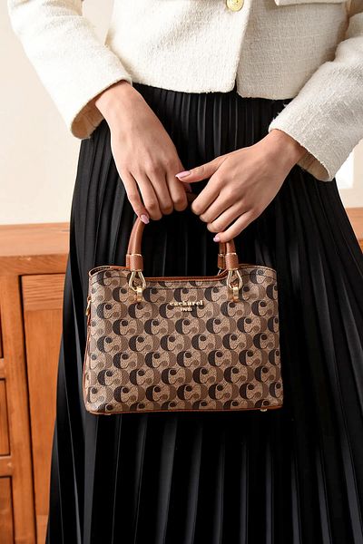 Cacharel Paris Women's 4 Compartment Long Cross Strap Shoulder & Hand Bag