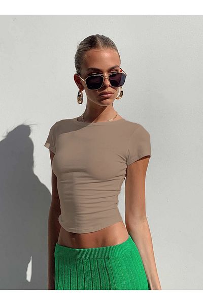 fablair Crew Neck Basic κοντομάνικο ελαστικό σώμα