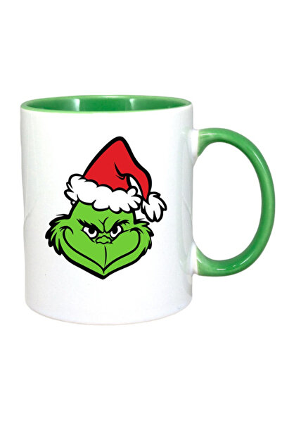 OEM Cană personalizată Grinch cu mâner verde de Crăciun, INOVATIX®. 330 ml