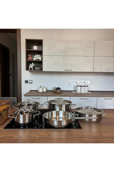 Alfa 9-piece stainless steel cookware set