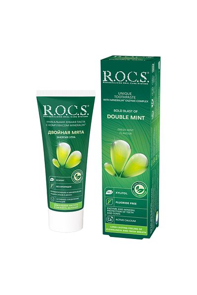 R.O.C.S. معجون أسنان بنكهة النعناع المزدوج، 74 غرام