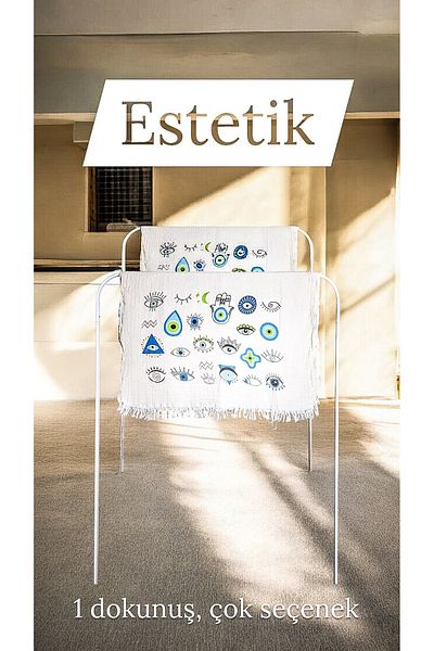 miatamer Πετσέτα παραλίας Muslin Peshtemal 100% βαμβακερή μαλακή, φυσική, μεγάλο μέγεθος (180*100 CM)