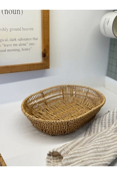 BUCOLIC Rattan Multi-Purpose Basket / Bread Bowl / Fruit Bowl Oval