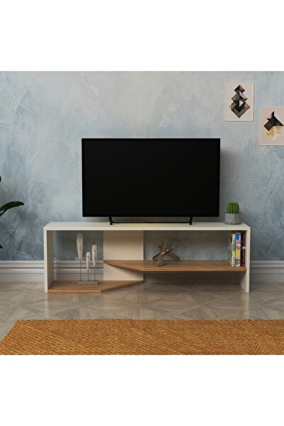 lagomood Vega Tv Ünitesi Tv Sehpası Beyaz Meşe