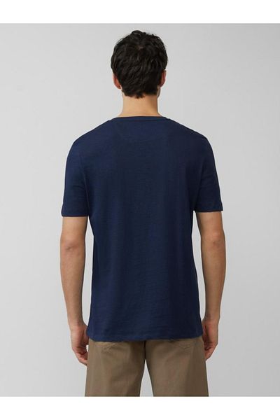 s.Oliver Tricou bărbătesc, croială regulată, din amestec de in și bumbac, bleumarin închis, M