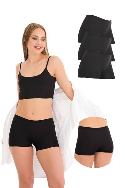 Newlilla 501 Basic Seamless Laser Cut Damen-Boxershorts - 3er-Pack