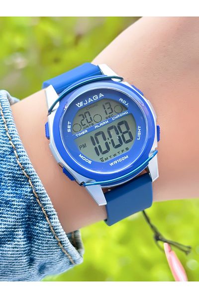 Ferrucci Jaga Digital Dark Blue Silicone Cord Men's Wristwatch