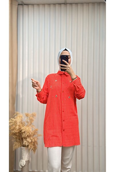 MERVE TESETTÜR Stried Tunic with Stones