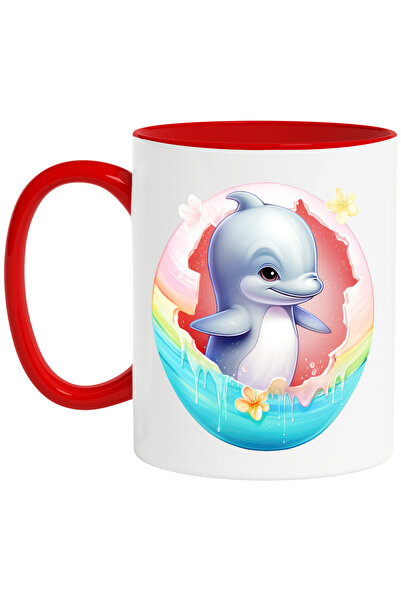 StoryGift Romania Cana Cu Un Delfin Vesel | Ilustratie | Apa | Mare | Iese Di...