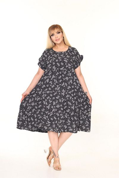 mervemoda Women's Large Size Sleeveless Summer Dress