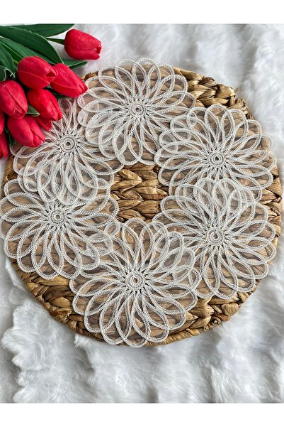 KUMSAL ÇEYİZ 6 Adet Sunumluk Peçete,Kokteyl Peçete,Kahve Yanı Sunum Peçetesi,...