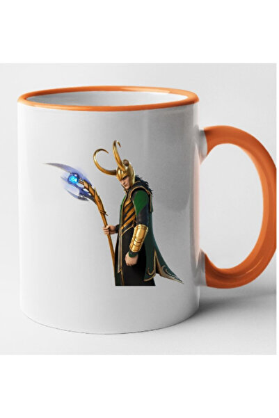 OEM Personalized orange handle mug Fortnite - Loki Laufeyson, INOVATIX®. 330ml