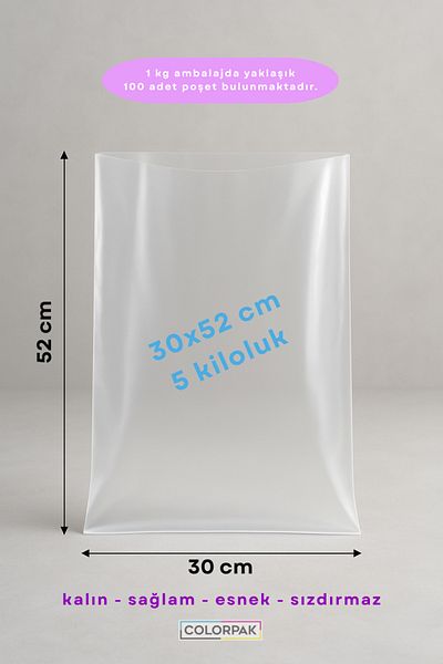 COLORPAK Transparent Nylon Bag 30X52Cm (Five) Meat Meat Refrigerator Bag Quantity:1 kg