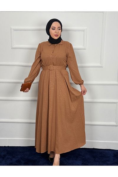 RACE FASHİON Φόρεμα με ζώνη και ελαστική μέση RC1052
