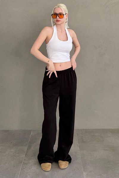 Madmext White Halter Neck Strap Crop Top Mg2456