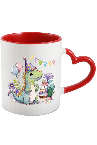 StoryGift Romania Cana Cu Un Pui De Dinozaur Fericit | Ilustratie | Aniversar...